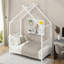Lit plateforme simple en métal, blanc-1298547722