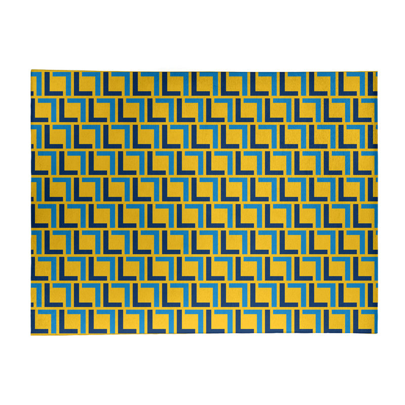 Geometric Indoor Rug, Rectangle 5' x 7'