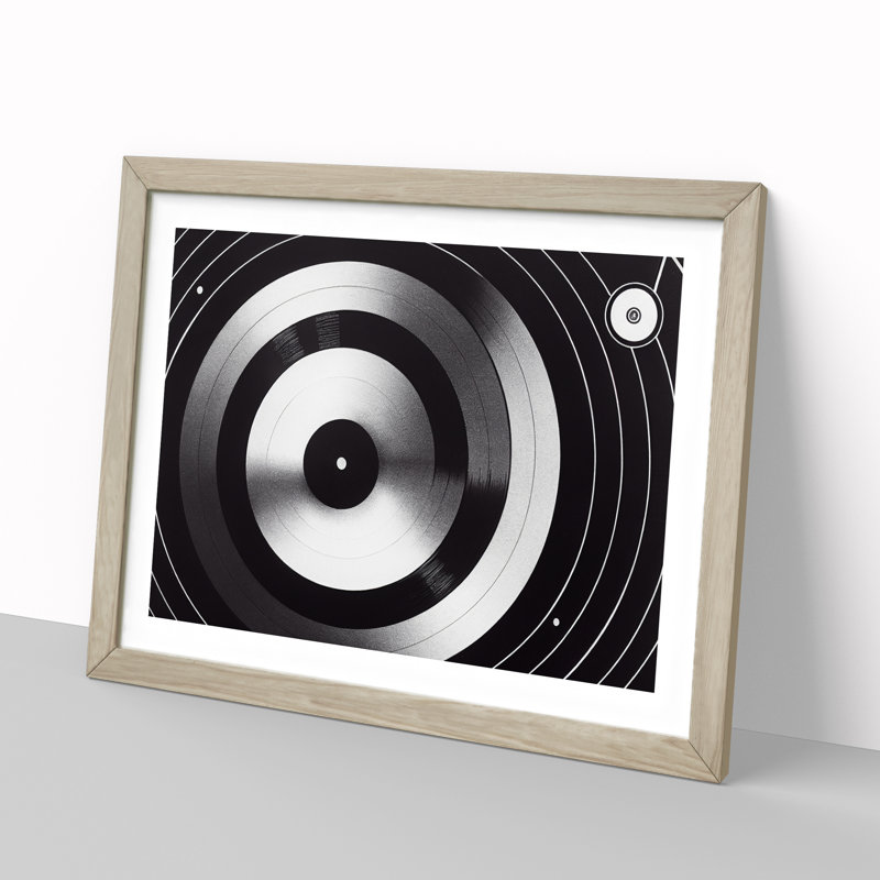 Expressive Vinyl Record - Single Picture Frame Print, 46cm H x 64cm W x 2cm D, Oak Framed