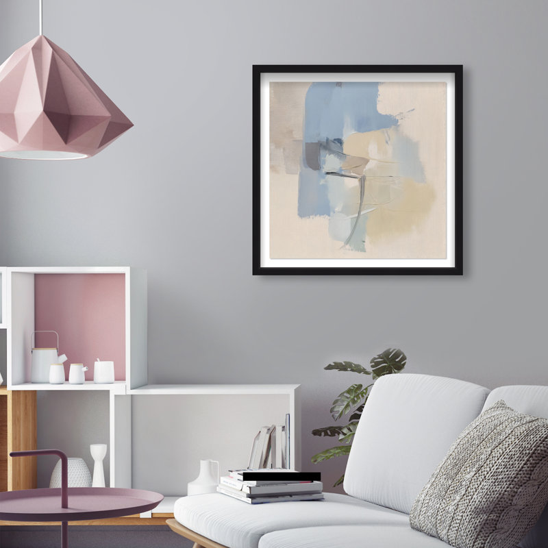 Clouded Calm II Shadowbox Abstract Print by Oliver Gal, Black Frame, 12 x 12, 25.5"H x 25.5"W, Black Frame