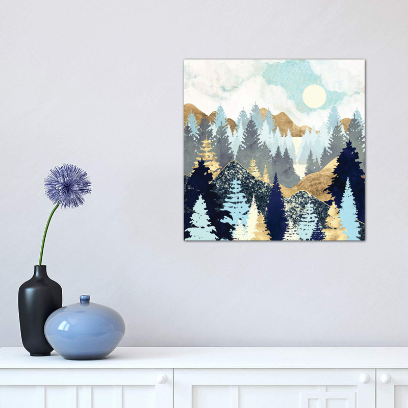 Forêt - impression, Toile tendue, H 12 po x l 12 po x P 1,5 po