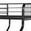 Lit superposé en métal Gunmetal avec support de matelas solide et moderne à lattes et facile d'accès