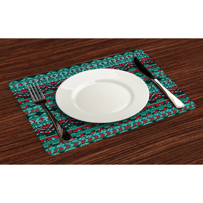 Mcclay Tribal Hand Drawn Aztec Placemat