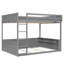 Grand lit superposé en bois avec tablettes intégrées, boîte de rangement, lumière DEL et station de charge USB-118753705