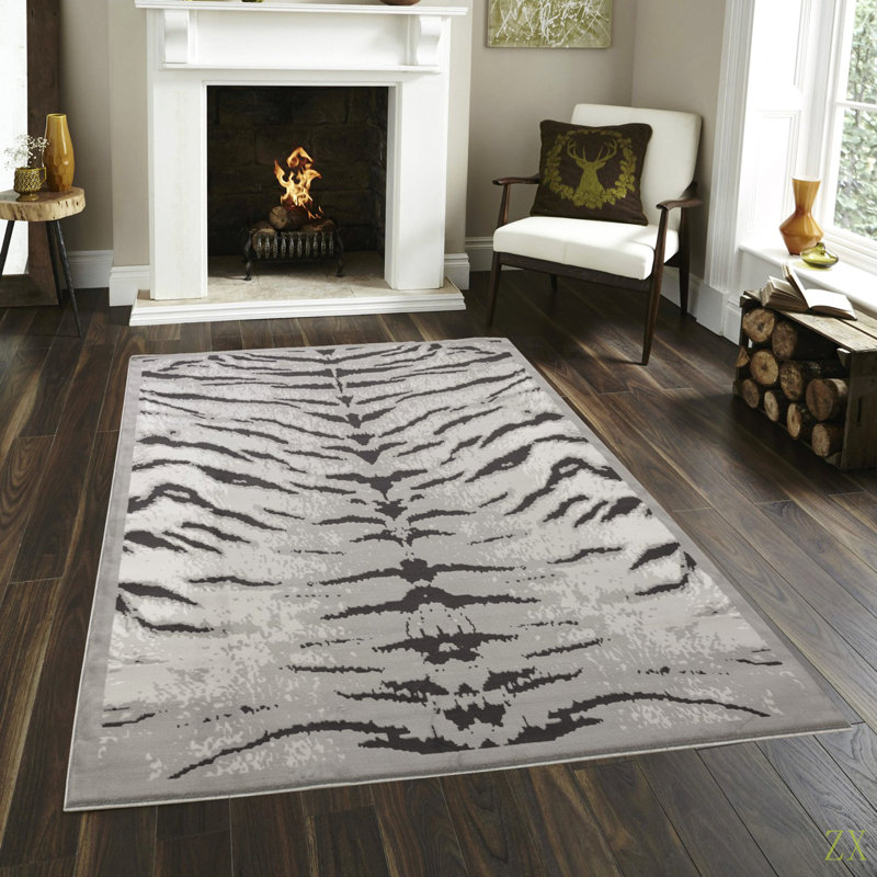 7 Ft. 10 In. X 10 Ft. 3 In. Area Rug Cowhide Pattern– Plush, Stain Resistant, Kid & Pet-Friendly For Living Room, Bedroom, Entryway And High-Traffic Areas