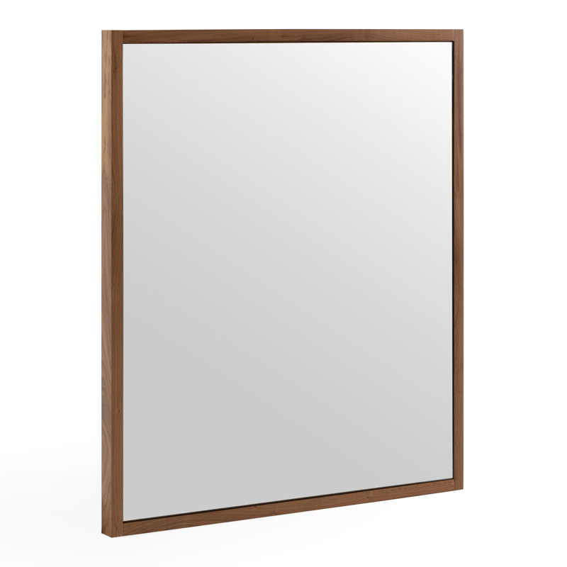 Rectangle Wall Mirror, Walnut