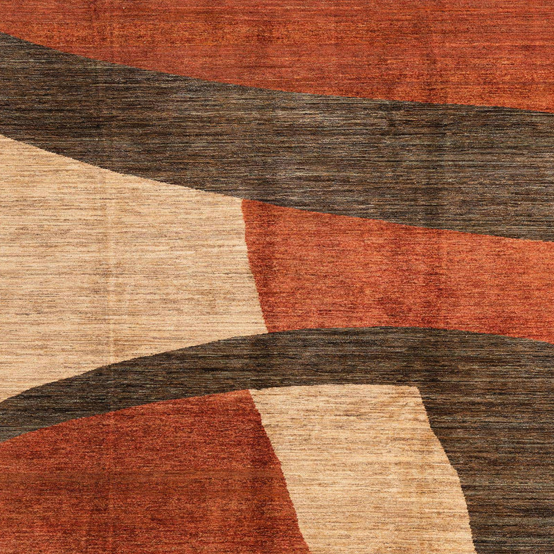 Tapis abstrait moderne 3319ABS3326, Carré 8 pi