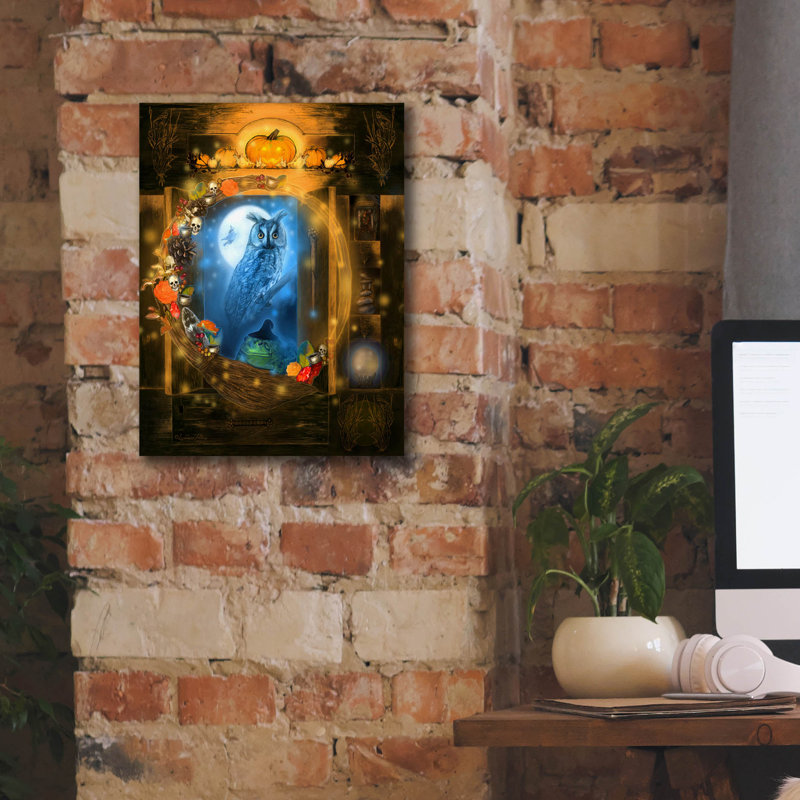 "Epic Graffiti" Cabinet entre les mondes Ii "par Art and a Little Magic, art mural sur toile, H 16 po x l 12 po x P 0,75 po