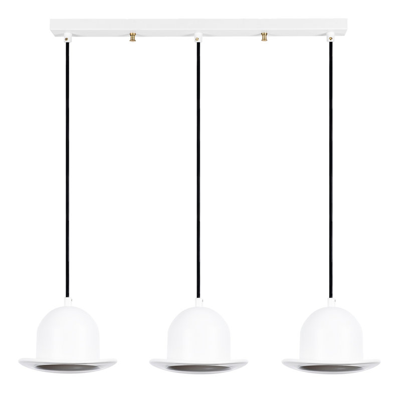 3 - Light Kitchen Island Pendant, White