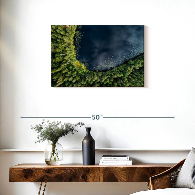 Nuuksio, lac et arbres, H 20 po x l 30 po