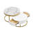 Modern Round Nesting Coffee Table Set with Drawers and Versatile Functionality