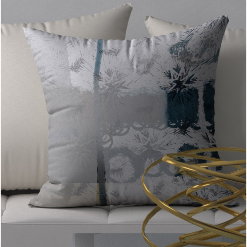Abstract Reversible Throw Pillow, 24" x 24"