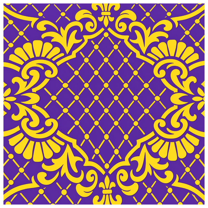 Housses de couette mauves baroques, King