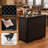 Black Metal Rectangular Outdoor Bar Table With Ice Box