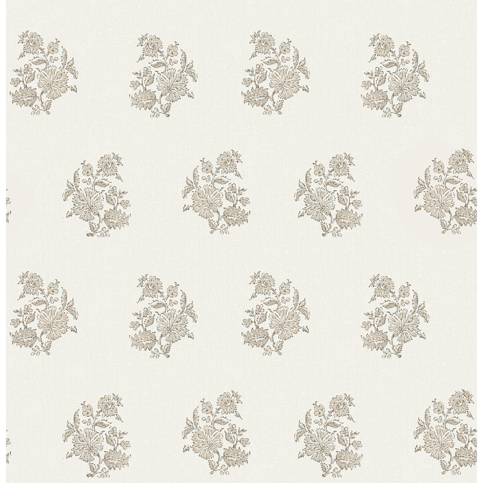 Overbrook Plum Bouquet Toss Wallpaper, Gray