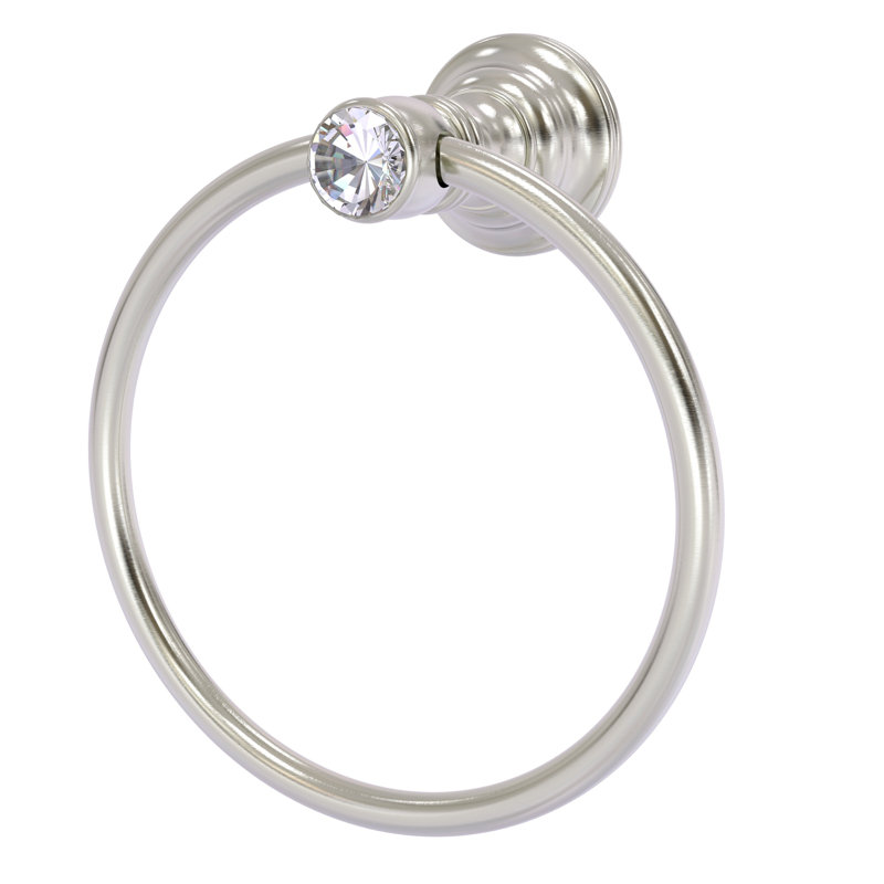 Anneau à serviette en cristal Gavin, Nickel satiné
