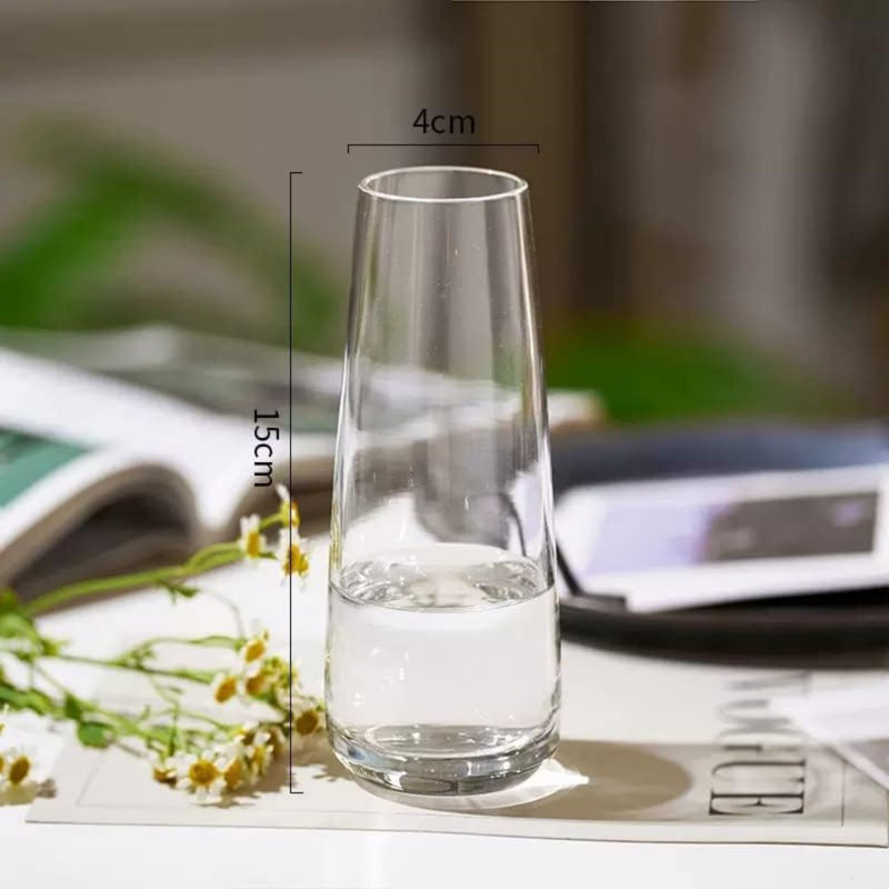 Vase de table en verre Despain, Transparent