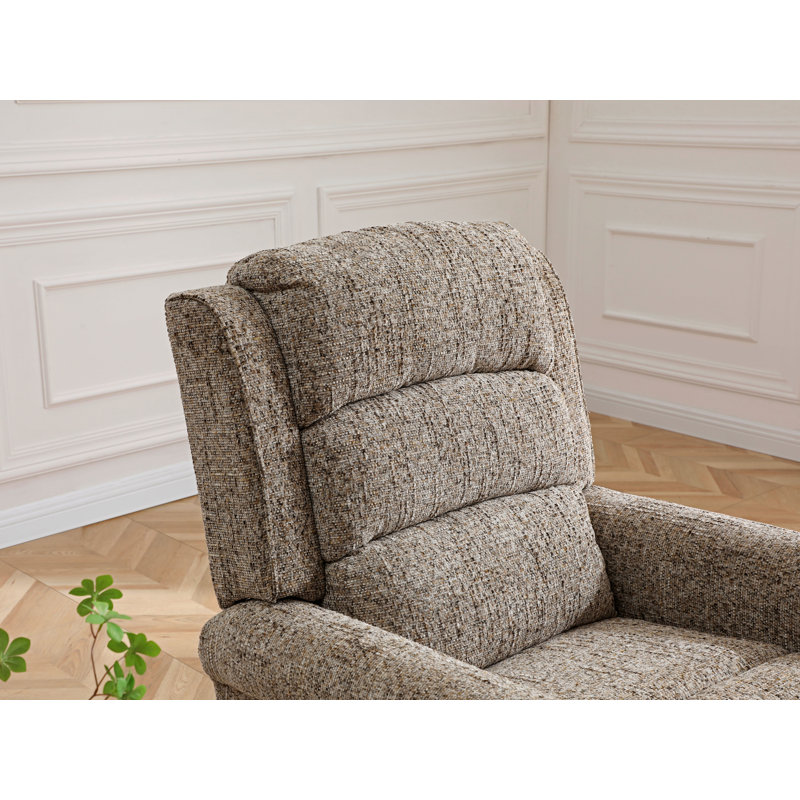George Chenille New Fawn Lift Assist Recliner Chair