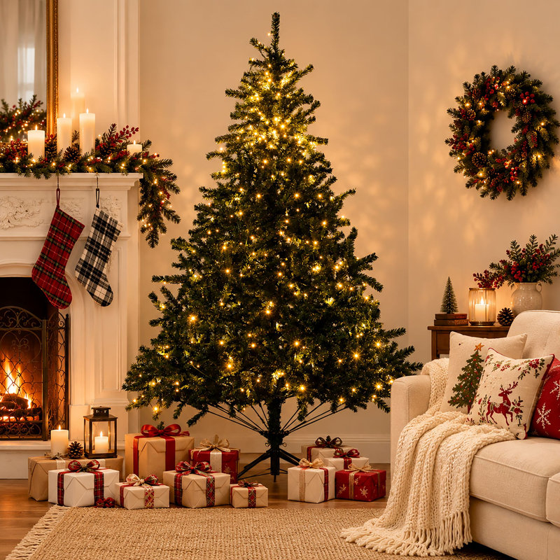 Lighted Christmas Tree, 7FT/210cm