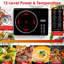 Black 3500W Electric Single Burner Ceramic Cooktop with 12 Power Levels, 4 Preset Modes & 0–3H Timer-119782091