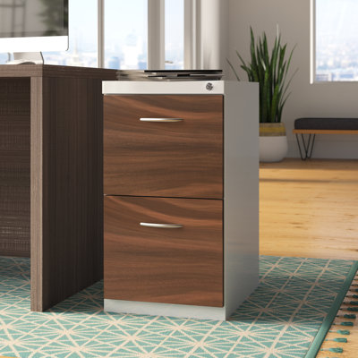 Ziegler Deep Pedestal 2-Drawer Mobile Vertical Filing Cabinet by Inbox Zero