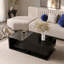 Table basse - Verre trempé - Surface UV ultrabrillante - 2 niveaux - Rectangle - Noir - Moderniste-1908505360