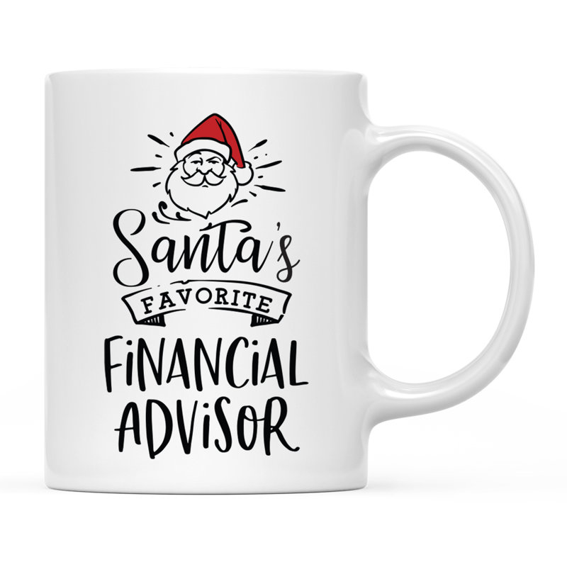 Grande tasse à café Tuileries, « Santa's Favorite Financial Advisor »