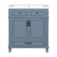 Meuble-lavabo de 30 po avec lavabo en résine Hilkea, armoire de rangement avec portes à fermeture douce