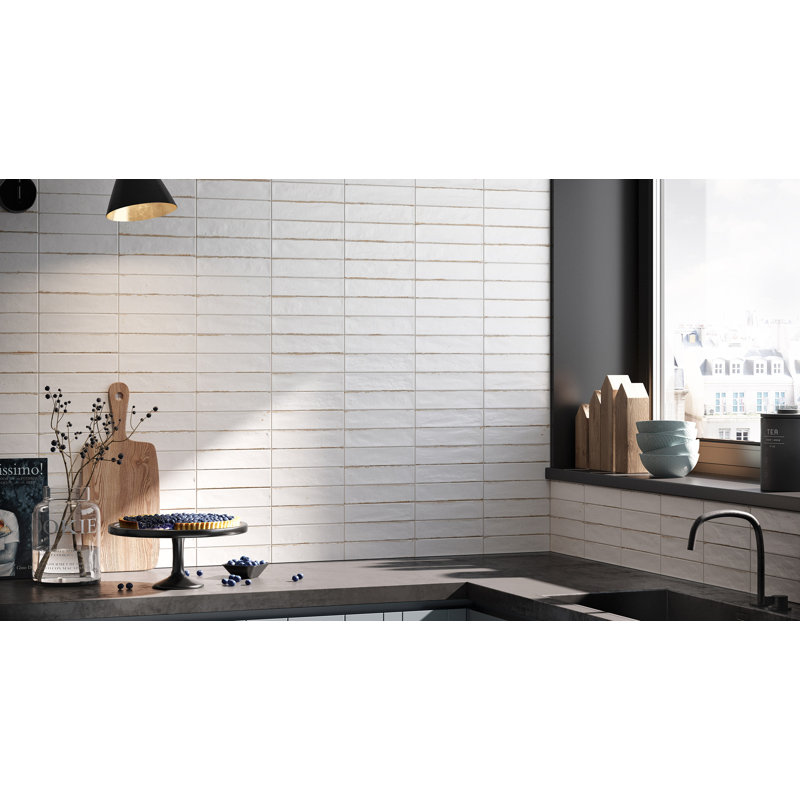 Downtown 2" x 10" Matte Porcelain Subway Wall & Floor Tile, White