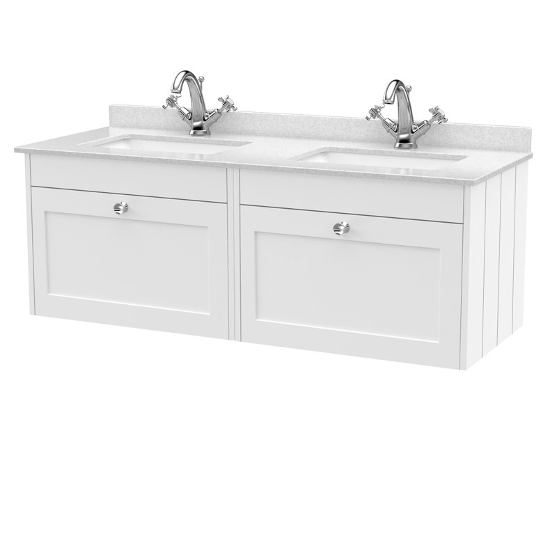Ashwick Bathroom Vanity, Satin White, 1220 cm