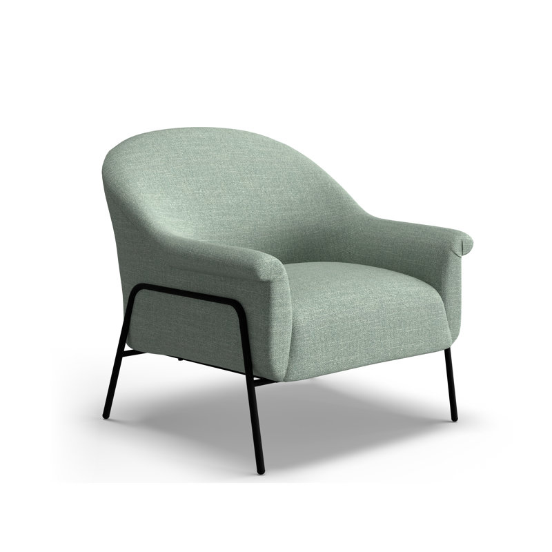 Chaise d'appoint avec pieds en métal noir, Capri