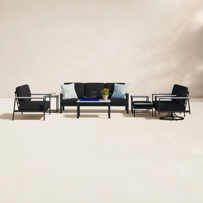 Townsend 7 - Person Patio Conversation Set with Sunbrella® Cushions