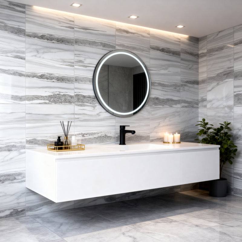 Nature 12 in. x 12 in. Wood Look Glass Straight Edge Large Format Square Decorative Kitchen & Bathroom Wall Tile