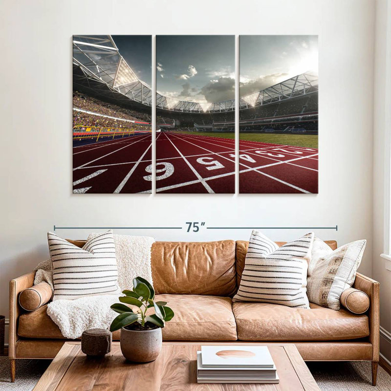 Sireci Track Field Lanes, 14" H x 23" W