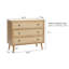 Commode à 3 tiroirs Zandra l 35,4 po, commode en bois Mid-Century