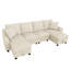 5 Seater Chenille Sofa & Chaise-985749830