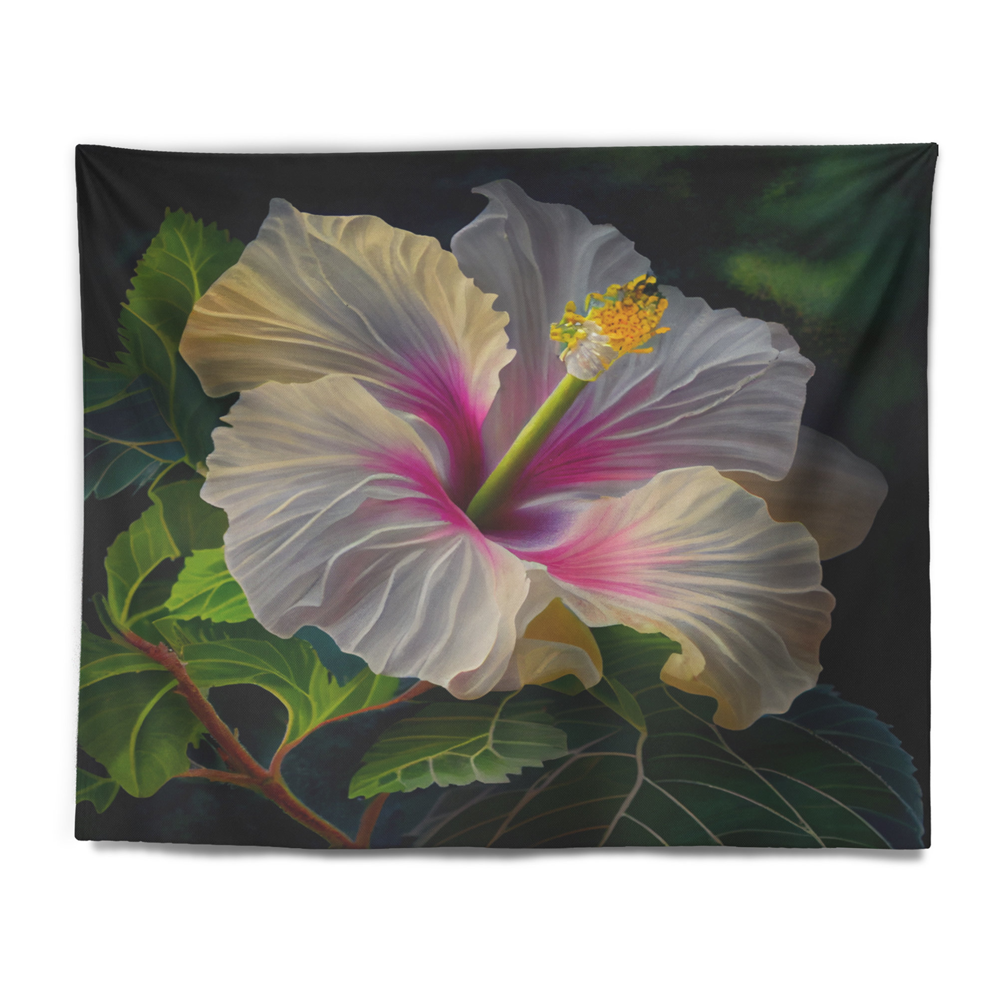 Red Barrel Studio® Polyester Blooming Pink and White Hibiscus II ...