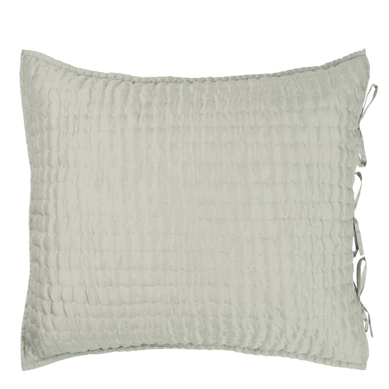 Chenevard  European Pillowcases, Pebble/Duck Egg
