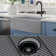 FOSSIL BLU 33" SOLID Matte Grey Fireclay Farmhouse Sink, Flat Apron