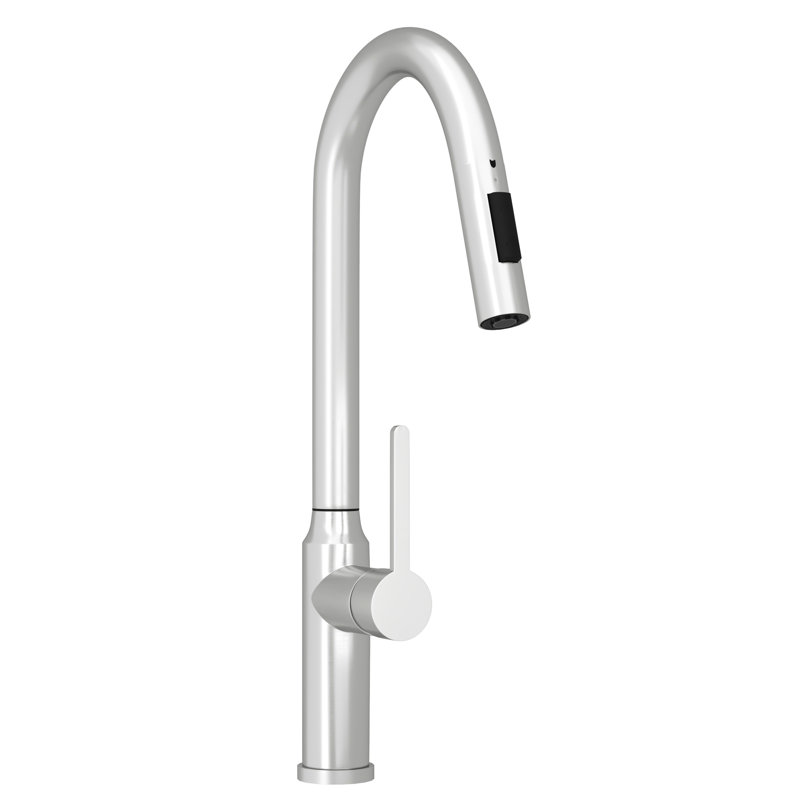Pull-Down Faucet - 18.57" For Kitchen In Brushed Nickel Tap With, Brushed Nickel