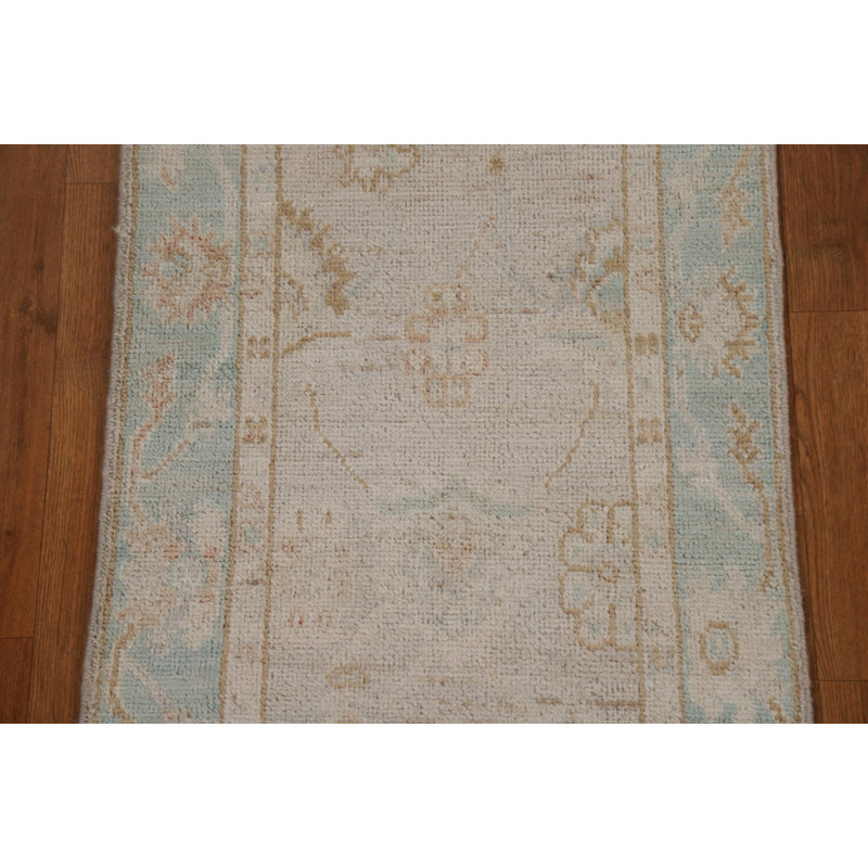 One-of-a-Kind 2'0" X 4'1" New Age Wool Area Rug in Beige