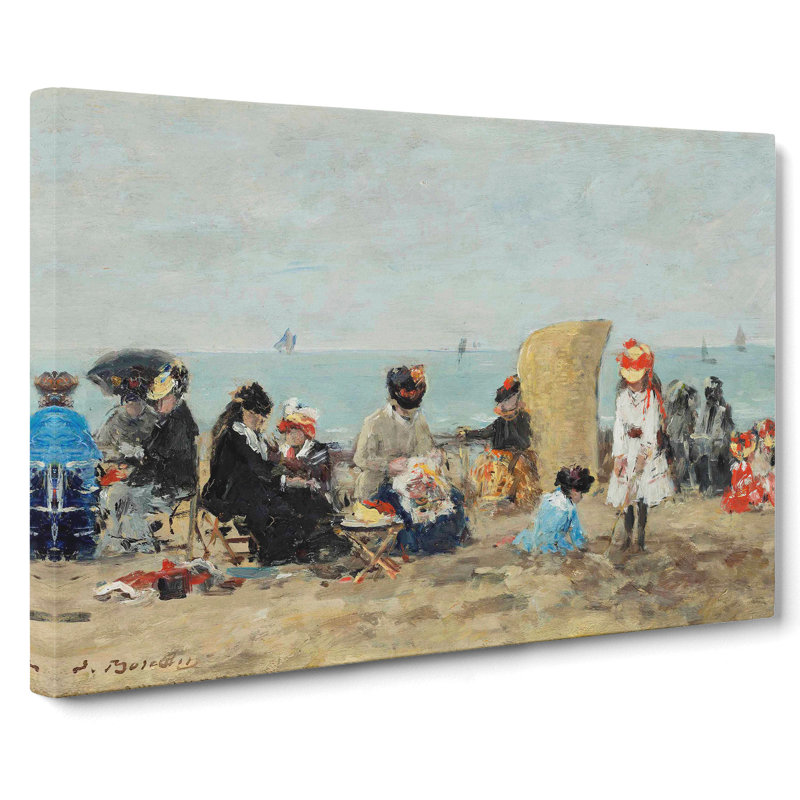 Beach At Trouville Vol.6 by Eugene Boudin - Wrapped Canvas, 35cm H x 50cm W x 3cm D