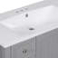 Meuble-lavabo de 36 po avec lavabo, une armoire et trois tiroirs, bois massif et panneau de fibres à densité moyenne, gris-121018308