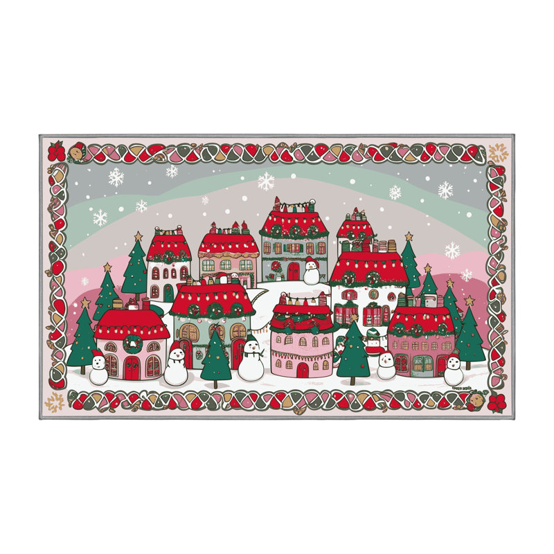 Tapis vacances de Noël The Holiday Aisle®, Rectangle de 5 pi x 8 pi