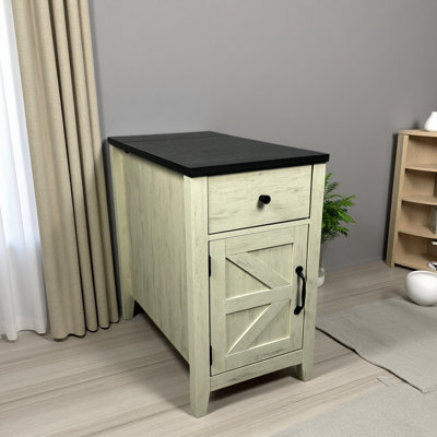 Table de chevet avec station de charge Farmhouse
