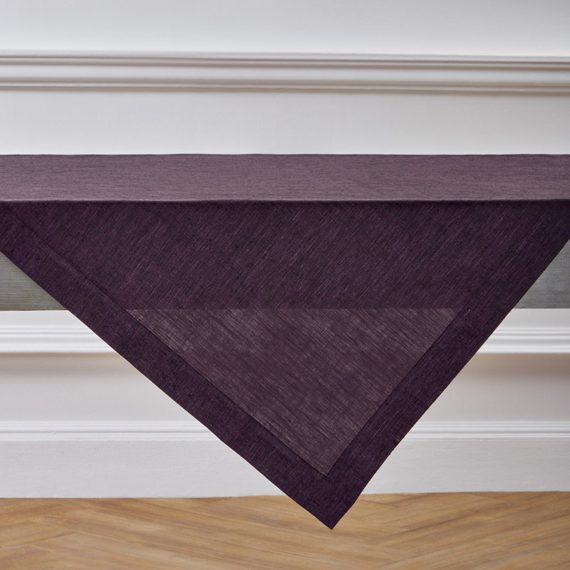 100% Pure Linen Table Throw - Athena, Grape