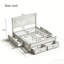 Structure de lit moderne avec 6 tiroirs, lit plateforme avec support à lattes en bois, sans sommier tapissier, blanc-1180505492