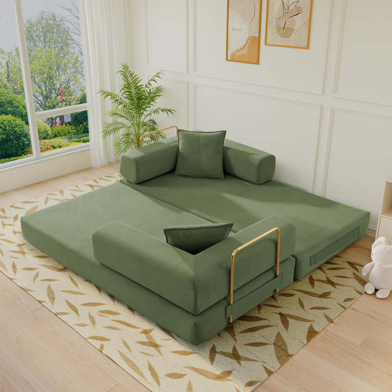 Latitude Run® Lozena 78-Inch King-Size Convertible Sleeper Sofa