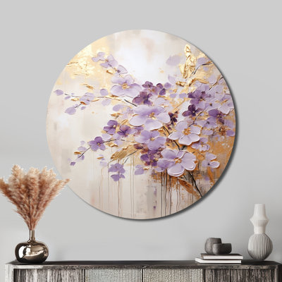Cotillard - Floral Round Metal Art