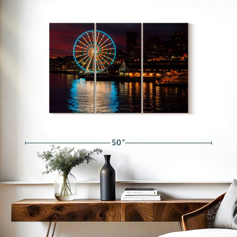 Great Wheel In Seattle, 24" H x 38" W
